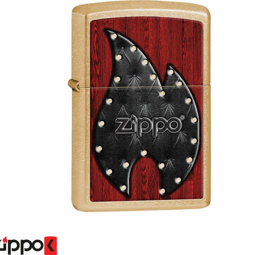 فندک زیپو 28832 207G LEATHER FLAME