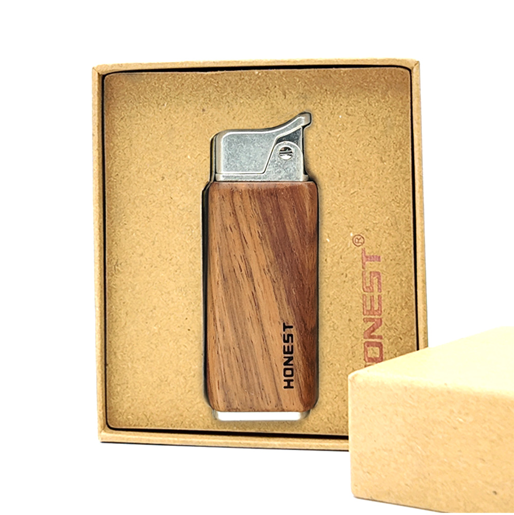 فندک بنزینی هانست بدنه چوبی مدل LIHN-1699