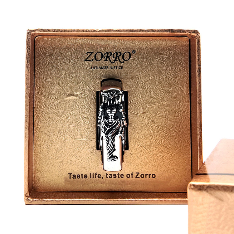 Zorro Gasoline Lighter | Zorro Metal Body Original Angel Design